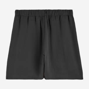 Pantaloni short da donna in lino viscosa con gamba ampia