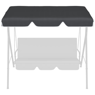 Toile de Rechange pour balancelle de Jardin Tissu Polyester Haute densité 200 g/m² 192L x 144l cm - noir