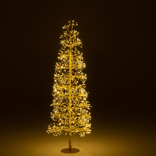 J-Line décoration Arbre - blanc chaud - acier - or - medium - LED