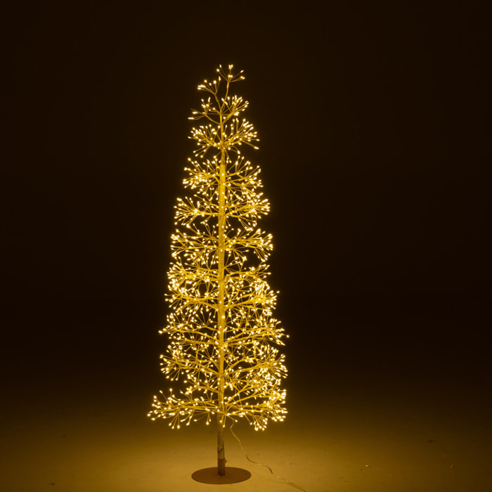 J-Line décoration Arbre - blanc chaud - acier - or - medium - LED