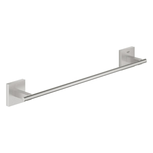 GROHE QuickFix - Start Cube - Barre porte-serviettes 450 mm- Finition Supersteel 40987DC0 (à visser ou à coller)