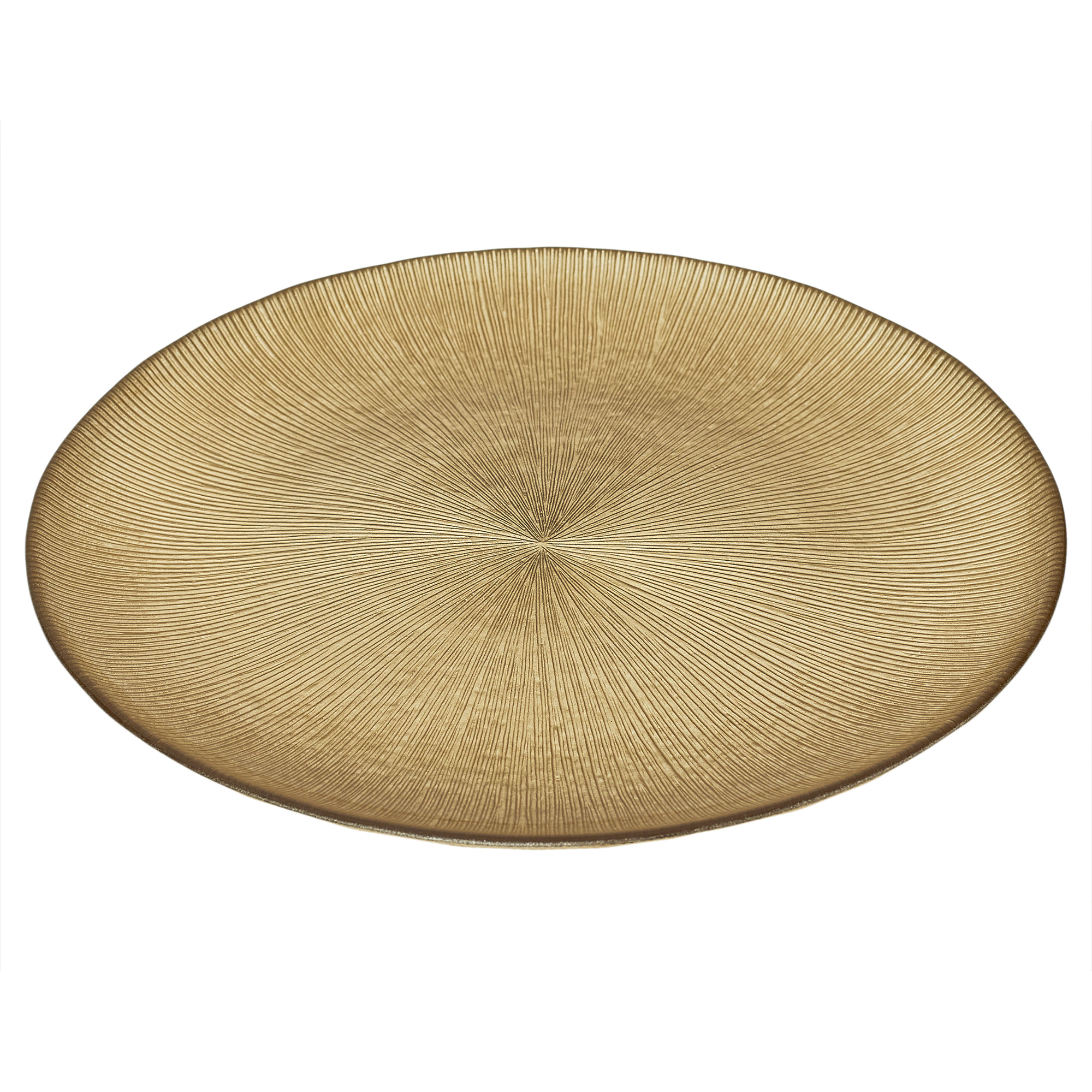 Assiette En Verre Doree D27cm