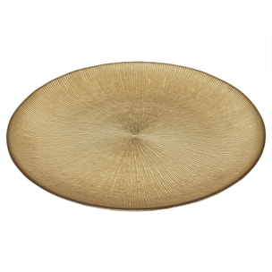 Assiette En Verre Doree D27cm