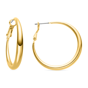 Pendientes de 34mm de diámetro acabado oro amarillo de 18k