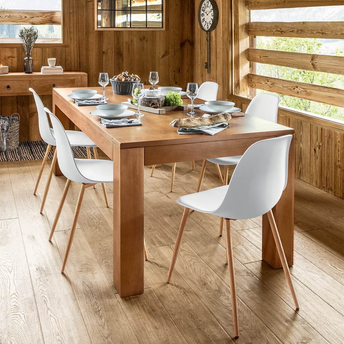 Chaise "Taho" 44cm blanc