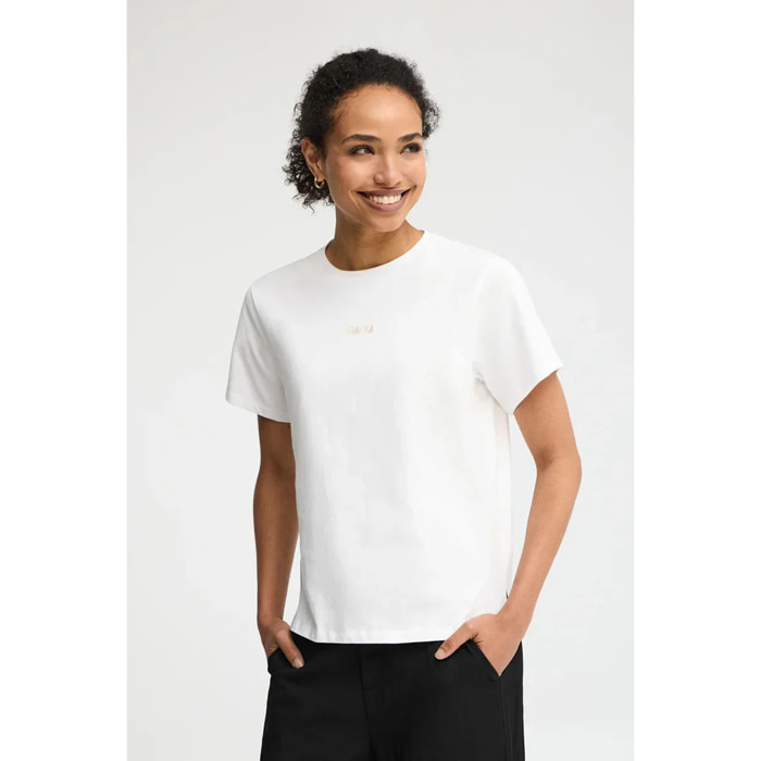 Camiseta blanca de manga corta y corte regular con bordado Polo Club