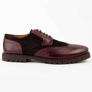 Zapato Oxford De Piel - Marron