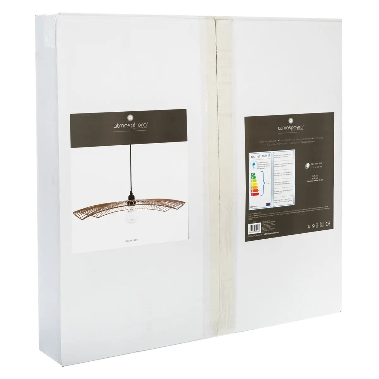 Suspension filaire "Cuzco" métal noir D58cm
