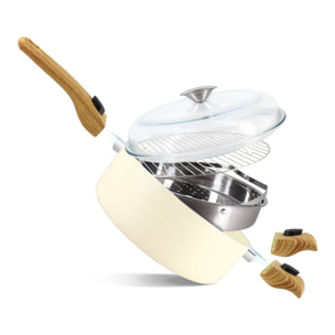 Poêle multifonction en revêtement céramique - tous feux COLORAMA