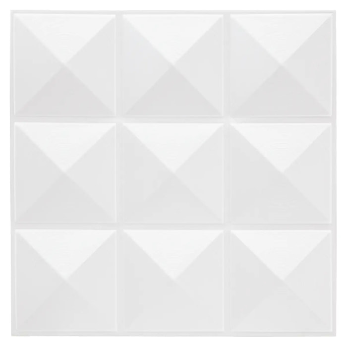Lot de 6 stickers - carrelage - blanc - 30x30 cm