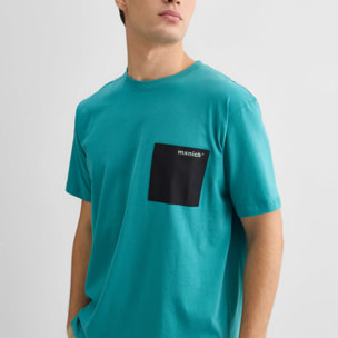 Camiseta oversize MUNICH streetwear de algodón orgánico azul