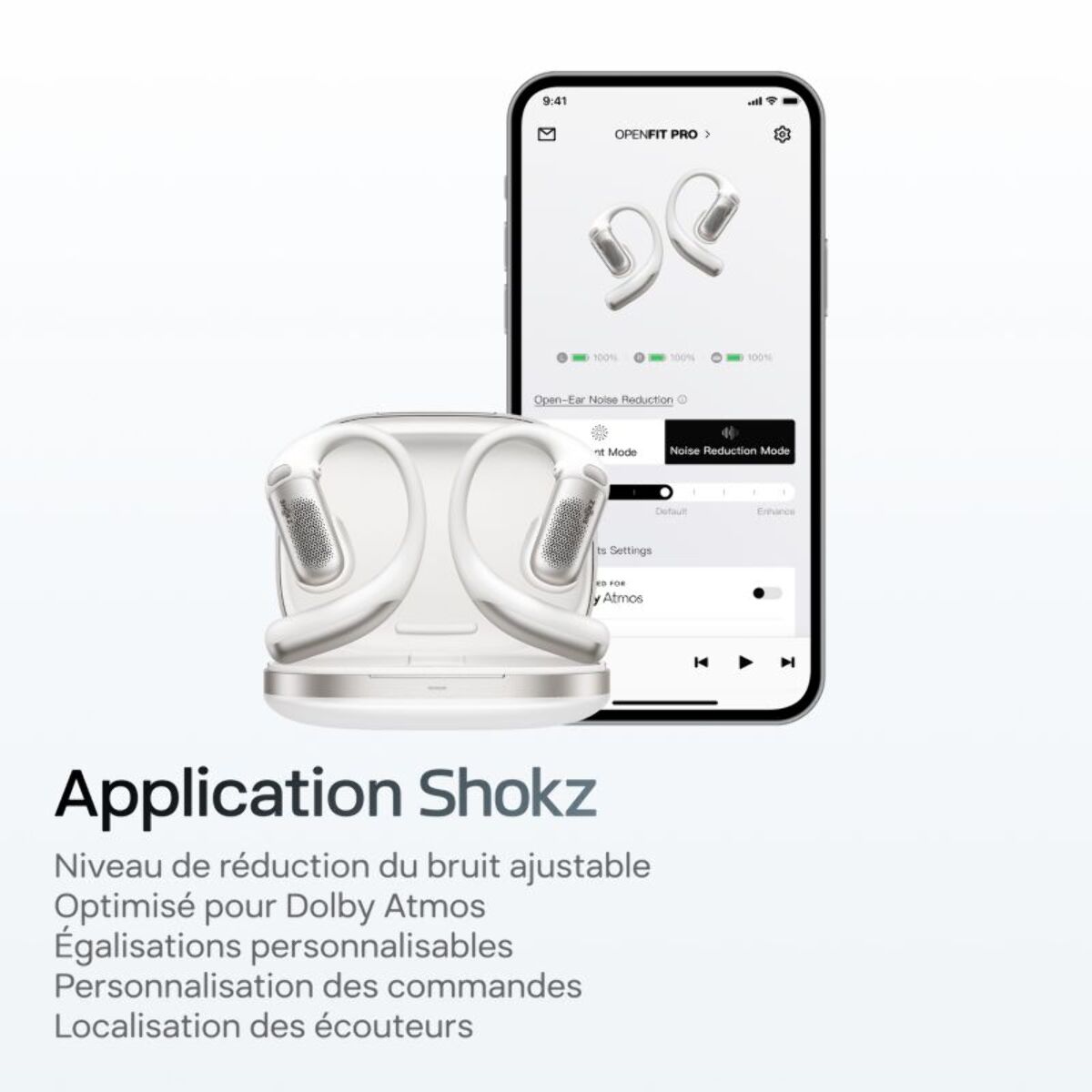 Ecouteurs SHOKZ OpenFit PRO Blanc