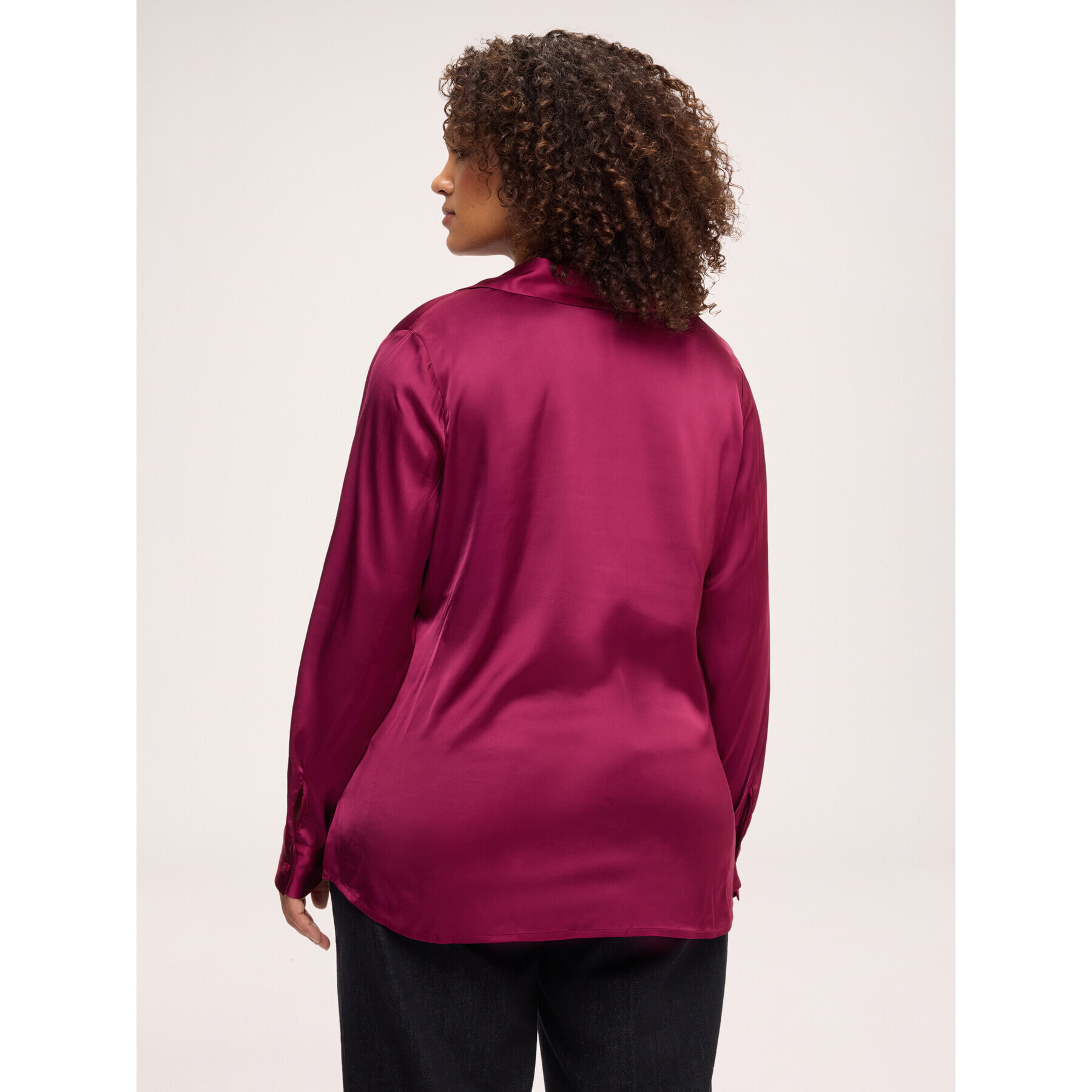 Fiorella Rubino - Camicia in raso di viscosa stretch - Bordeaux