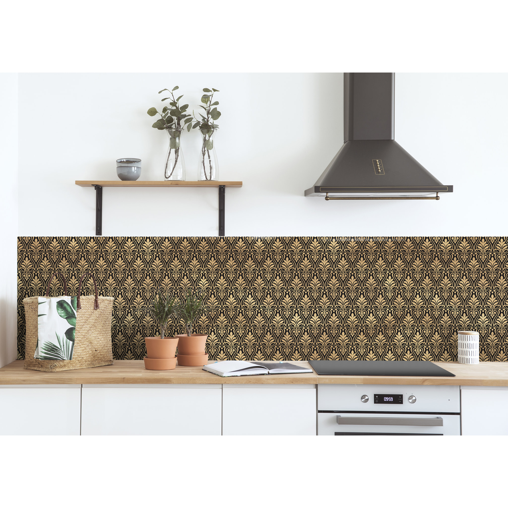 Stickers adhesivos de CERAMIKO - Art-decó classic floral 80x210