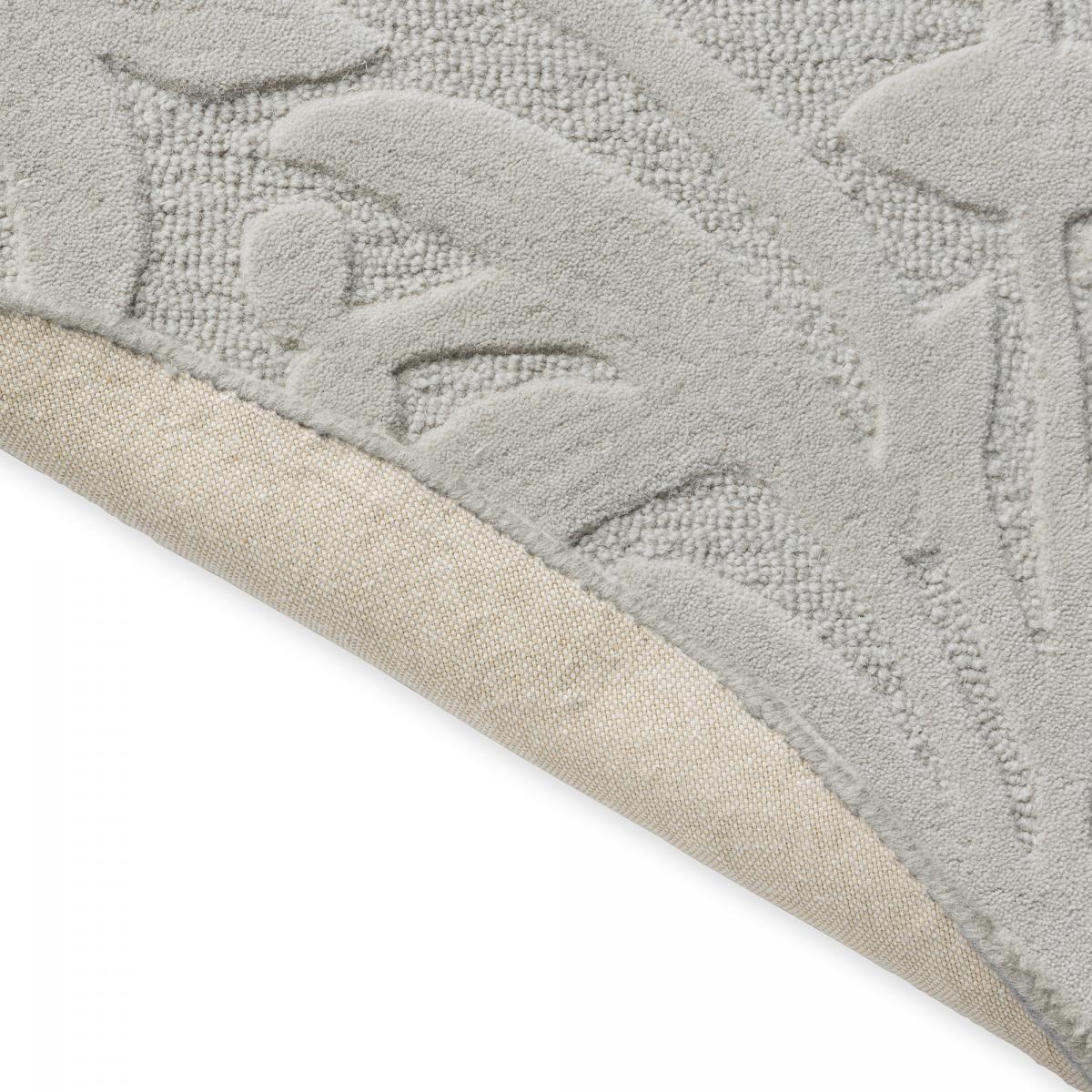 Tapis rond fait main en laine motif floral ALTA