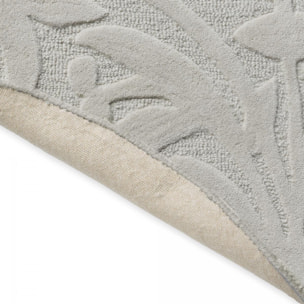 Tapis rond fait main en laine motif floral ALTA