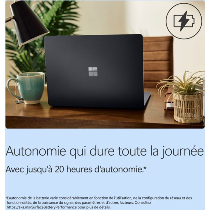Ordinateur portable MICROSOFT SURFACE LAPTOP 8e édition  13.8" Tactile OLED X Elite 16 Go RAM LPDDR5x SSD 512 Go Copilot+PC