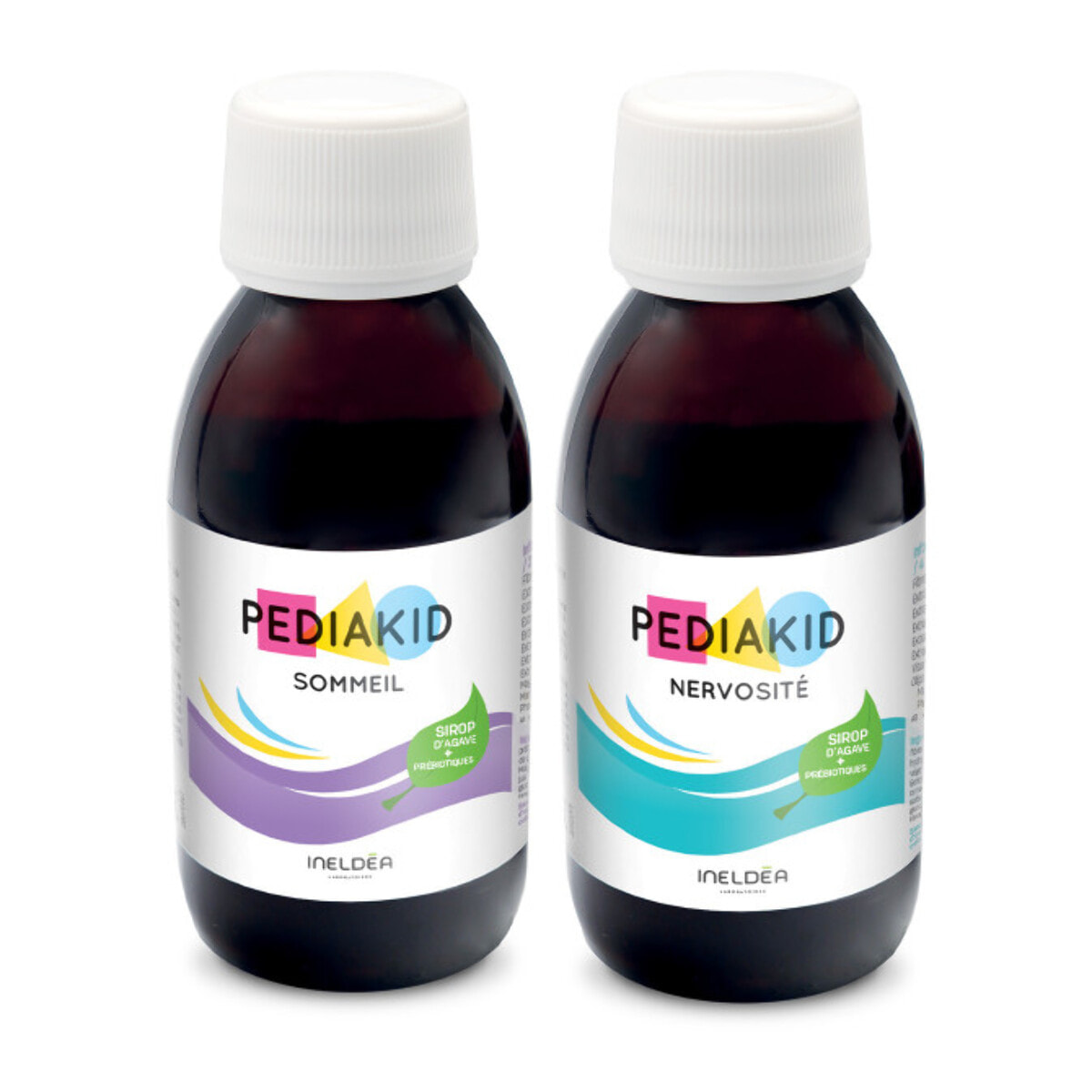 PEDIAKID - Pack Sirops Sommeil & Nervosité - Compléments alimentaires à base de plantes - Formule exclusive au sirop d'Agave - Aide à réduire l'agitation - Facilite l'endormissement - 2 flacons 125ml