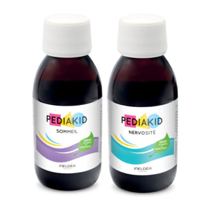 PEDIAKID - Pack Sirops Sommeil & Nervosité - Compléments alimentaires à base de plantes - Formule exclusive au sirop d'Agave - Aide à réduire l'agitation - Facilite l'endormissement - 2 flacons 125ml