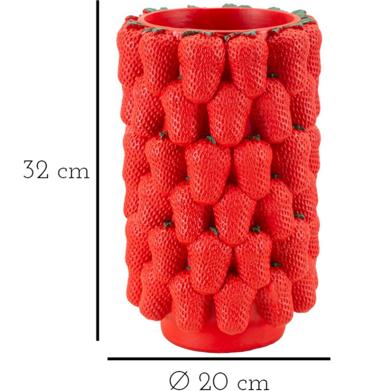 VASO STRAWBERRY CM Ø 20X32