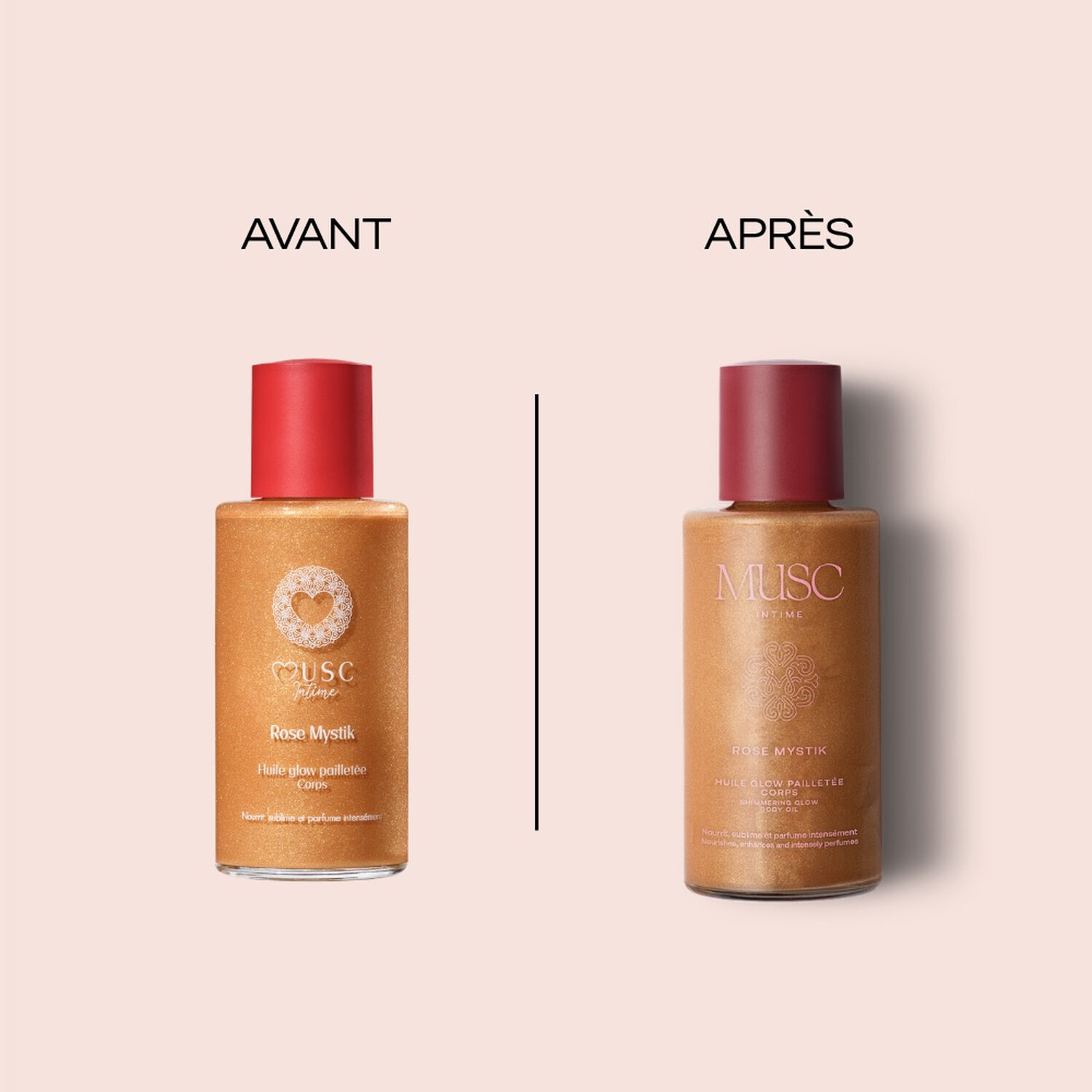 Rose Mystik - Huile Glow Pailletée Corps 100 ml