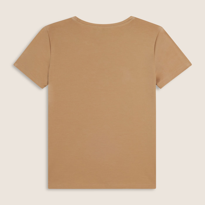 T-shirt con strass “You Glow Today”