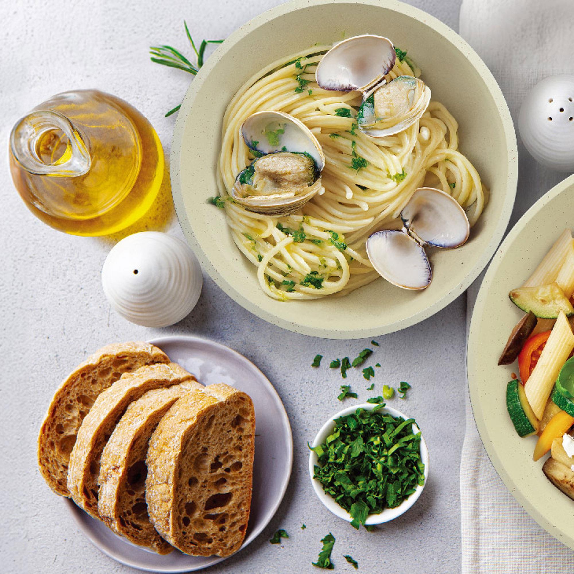 Juego de 2 sartenes ø22ø26cm aluminio fundido blanco + mango desmontable