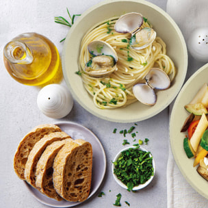 Juego de 2 sartenes ø22ø26cm aluminio fundido blanco + mango desmontable