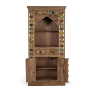 Librería de Madera de Mango 90 Cm Estilo Artesanal Étnico