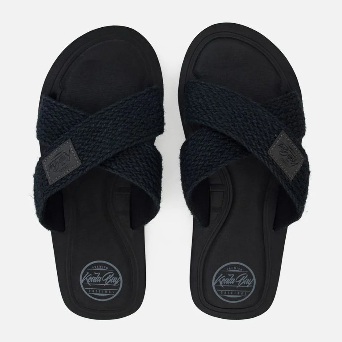 Chancla Pala Rafia y Nailon Negro - Palu