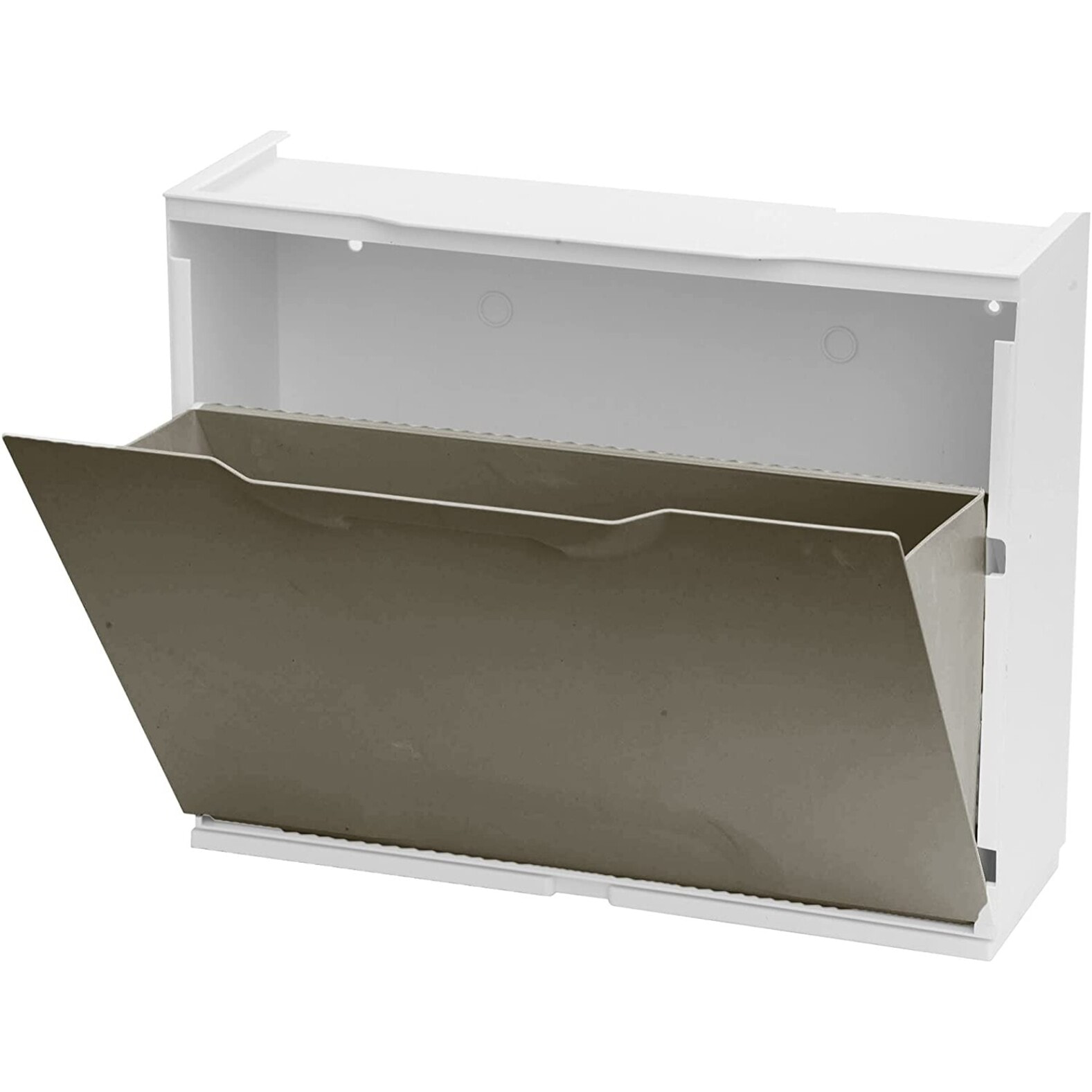 Scarpiera Avon, Porta scarpe salvaspazio, Scarpiera da ingresso, Armadio scarpiera a 1 anta, 100% Made in Italy, 51x17h40 cm, Tortora