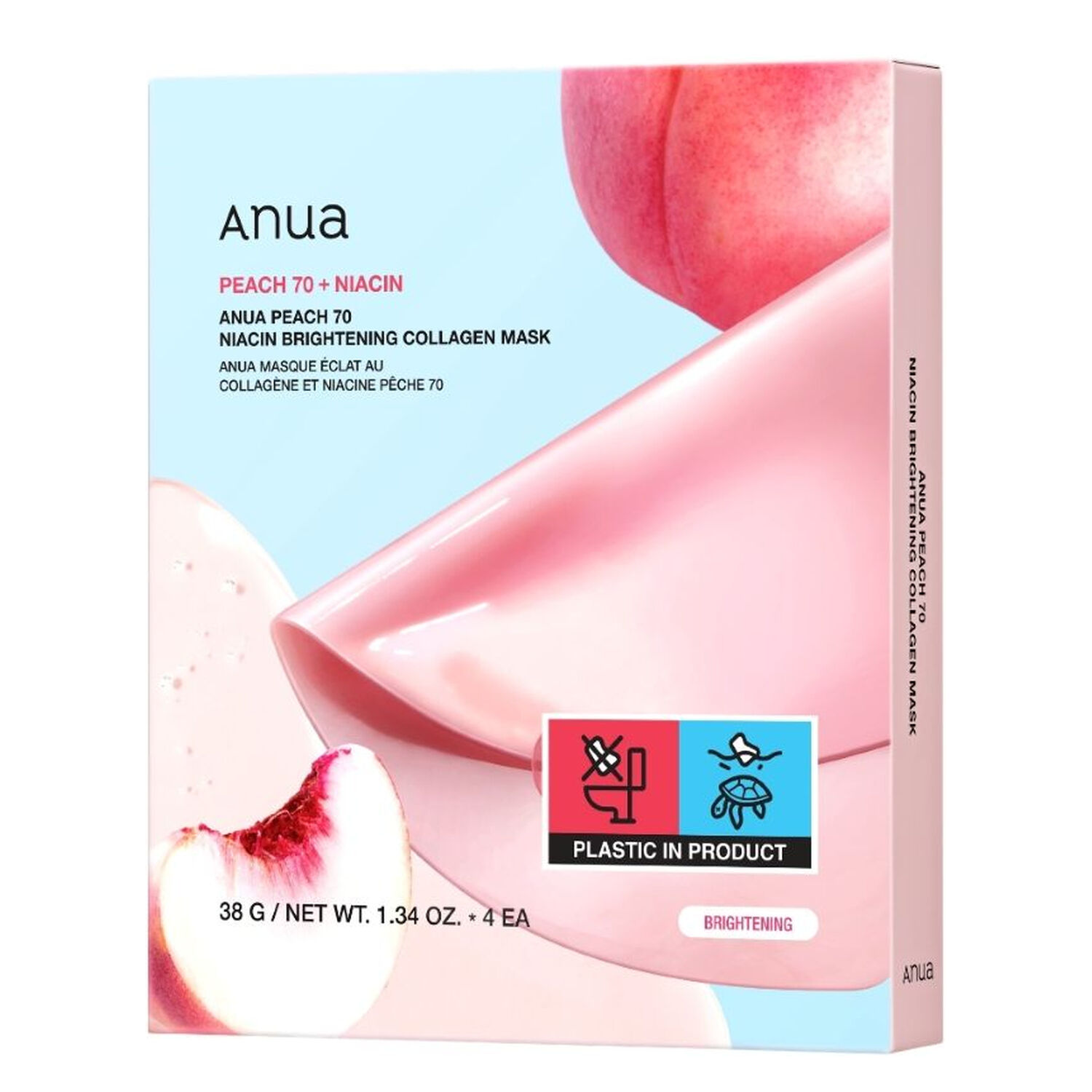 Peach 70 Niacin Brightening - Masque Hydrogel Repulpant 4x38g