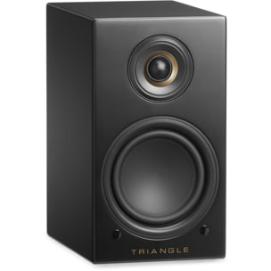 Enceinte bibliothèque active TRIANGLE LN01A ELARA NOIR MAT X2