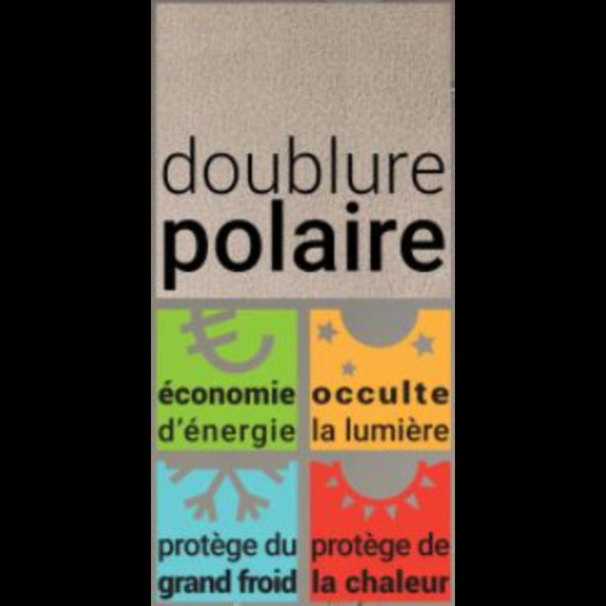 Rideau occultant phonique et thermique doublé polaire ''Arctique'' Nuage