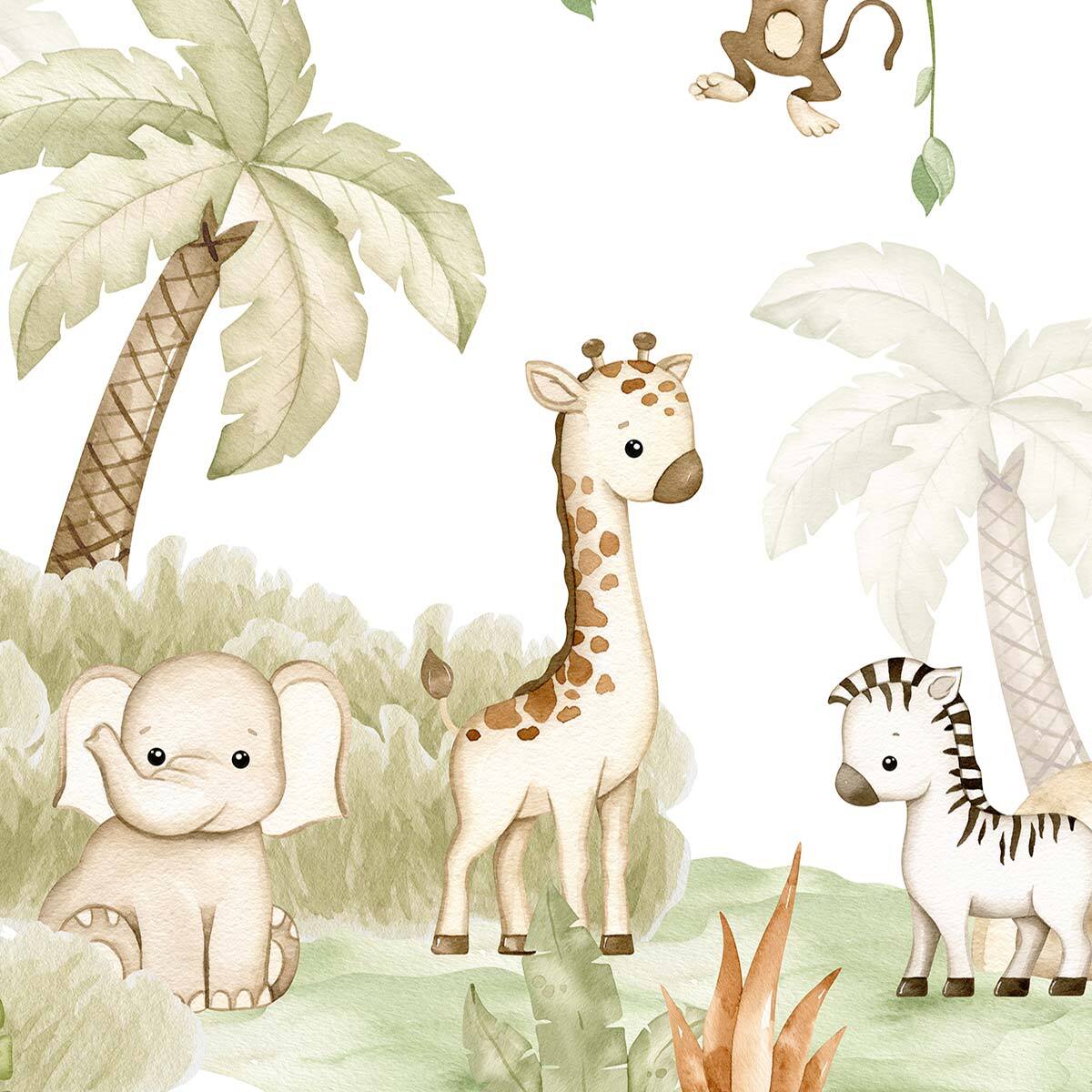 Papier peint baby safari Intissé