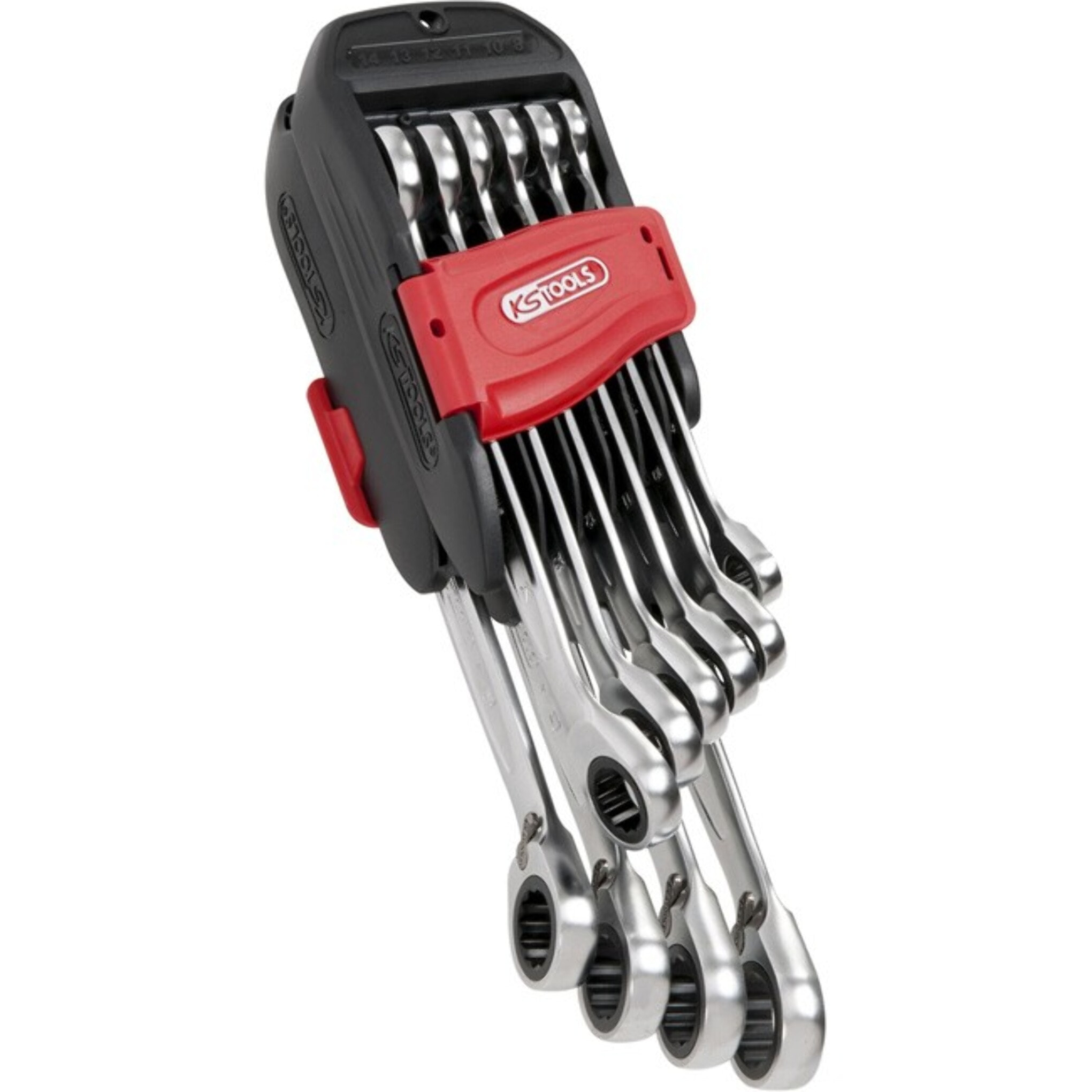 Jeu de 10 clés mixtes à cliquet réversible gearplus - 8 mm à 19 mm - KS TOOLS - 503.4620