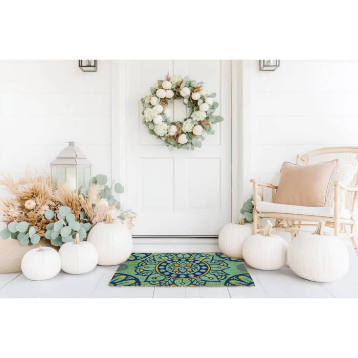 Zerbino 60x40 Excelsa – Mandala Mediterraneo, Fibra di Cocco Multicolore