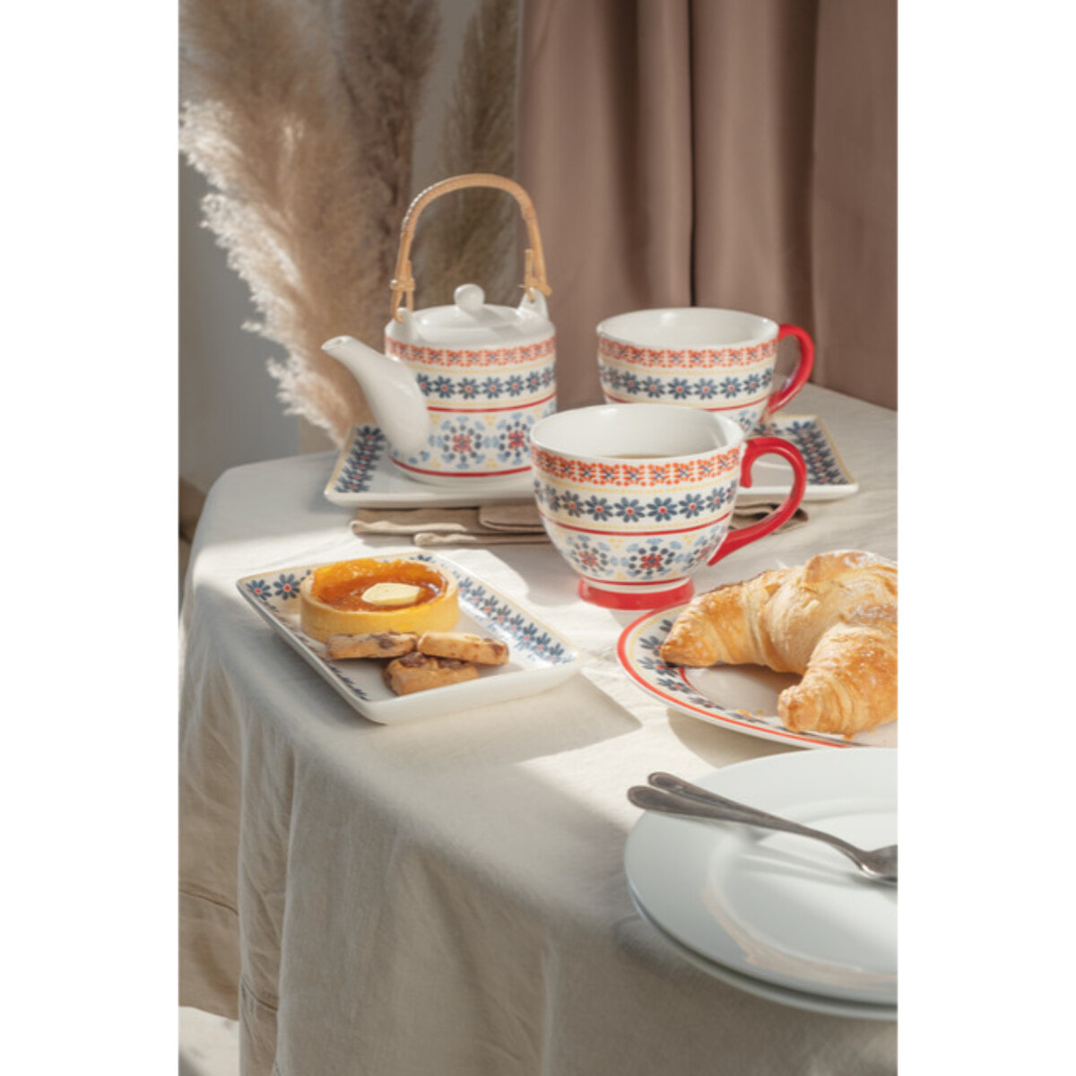 Set 2 tazze jumbo da colazione Gardeny in new bone china