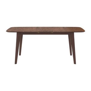 Table rectangulaire Oman 4/6 personnes extensible en bois foncé 150/180 cm