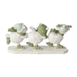 J-Line Mouton patin Pierre - blanc/vert