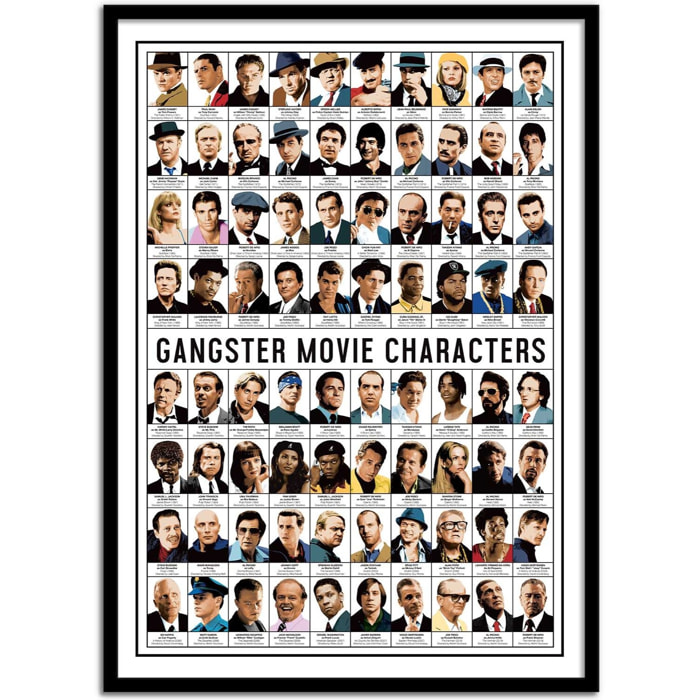 Affiche - Gangster Movie characters - Olivier Bourdereau