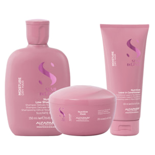ALFAPARF MILANO Kit Semi Di Lino Nutritive Low Shampoo + Conditioner + Mask