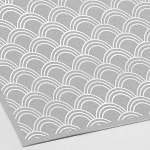 VINILIKO, set de 4 individuales de mesa Olas japonesas gris 4u-30x45 cm