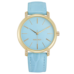 Reloj Nine West NW-2492LBLB Mujer Analogico Cuarzo con Correa de Cuero