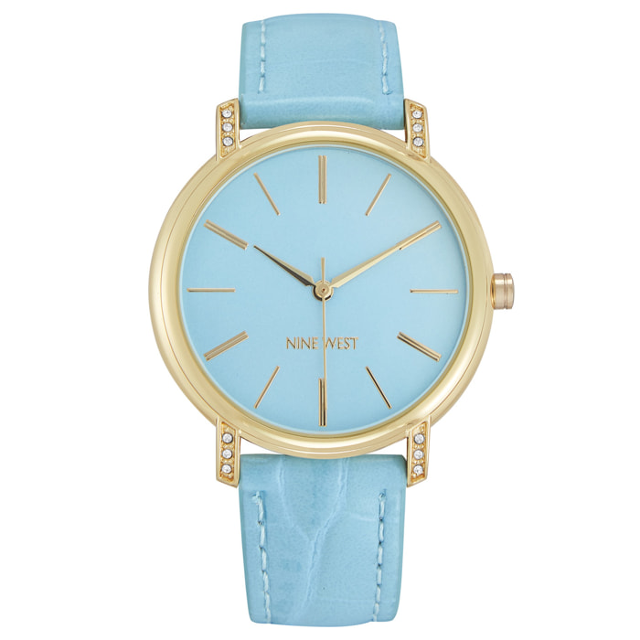 Reloj Nine West NW-2492LBLB Mujer Analogico Cuarzo con Correa de Cuero