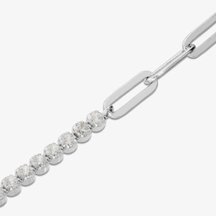 Bracciale Tennis con Maglie Rettangolari in Argento 925