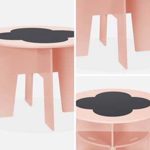 Table avec ardoise et 4 chaises avec rangement pour enfant