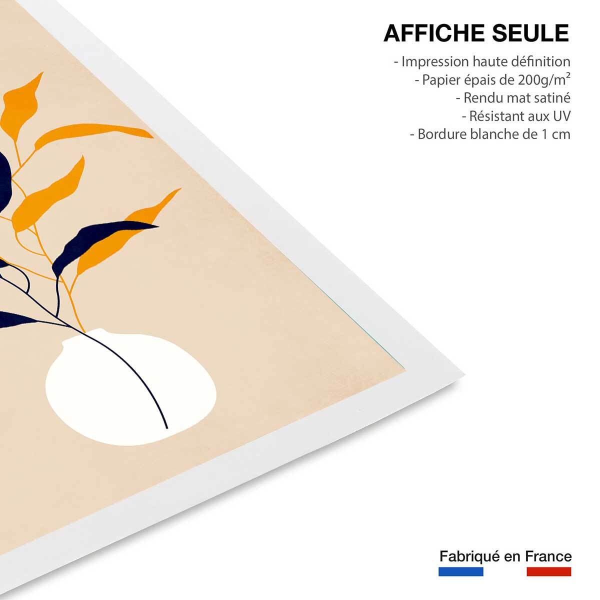 Affiche fleurs plante et purete Affiche seule