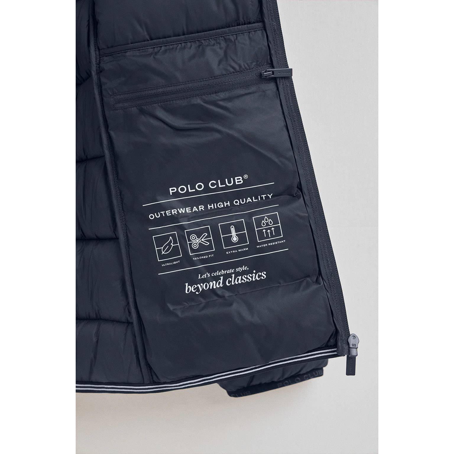 Giubbotto Salma Embroidery blu marino con logo Rigby Go