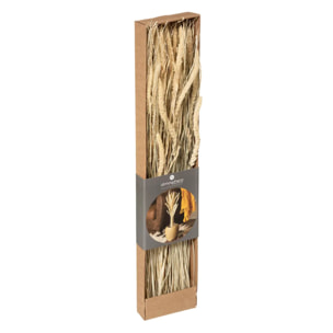 Bouquet fleurs séchées boîte kraft H60cm